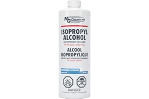 MG Chemicals 824-1L 99.9% Isopropyl Alcohol Electronics Cleaner, 945 mL Liquid Bottle - 1 Quart Pack, Clear