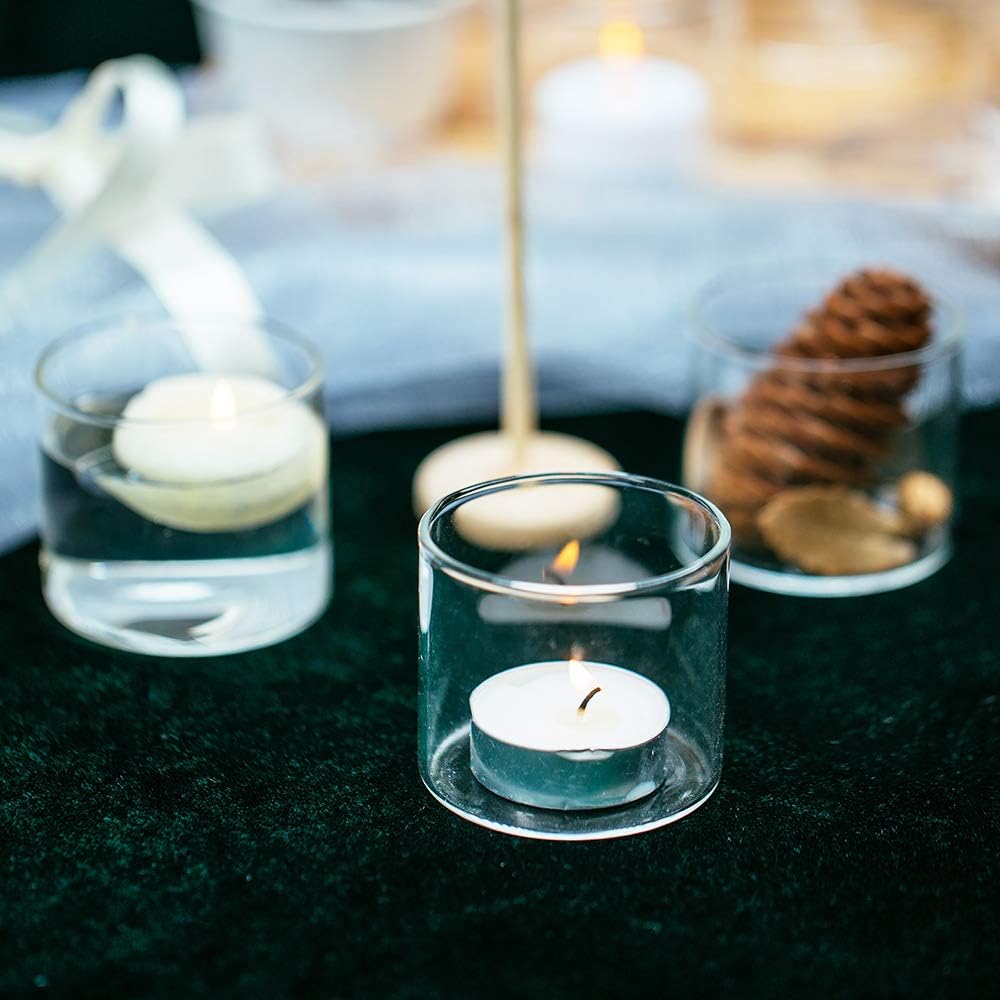 NUPTIO Clear Votive Candle Holder, 5.7cm W x 5cm H, Set of 24 Tea Light Holders - Image 5