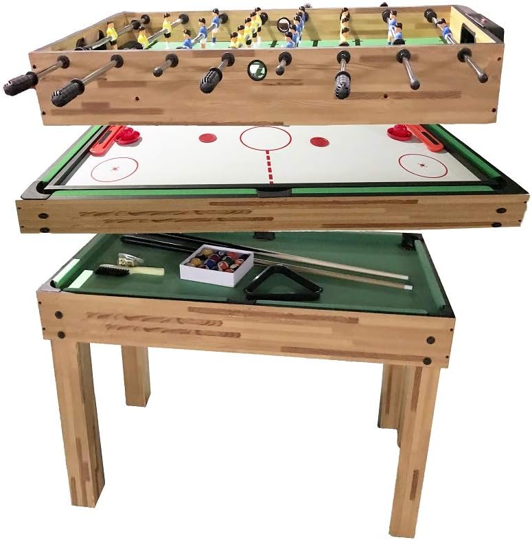 haxTON 1 Set of Popular Game Tables 5 in 1 Multi-Use Game Table Compact Combination Game Tables Mini Game Tables Foosball Table Air Hockey Table Pool Table Mini Table for Children Adult