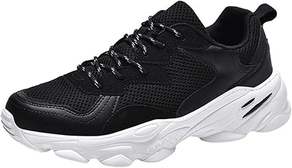 chunky black and white trainers