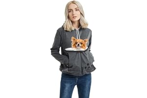 Felyong Unisex Pet Carrier Hoodie Cat Dog Pouch Holder Sweatshirt Shirt Top