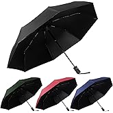 Kajaia 4 Pack Umbrellas Compact Windproof, Automatic Open and Close Folding Rain Umbrella Collapsible for Men Women Travel