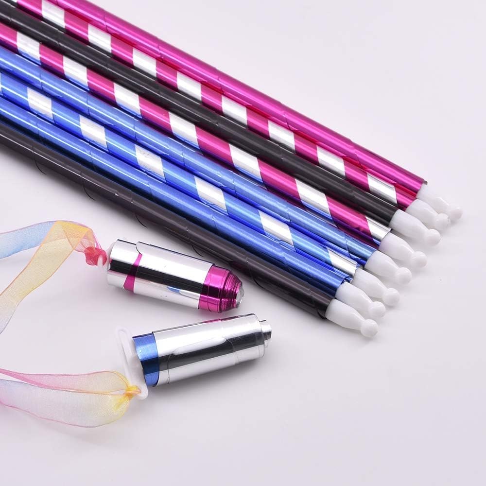 MOMOMAGE 5 Pcs Plastic Appearing Canes Magic Staff 70 cm/27.6 in Elastic Magic Wands Tricks Pocket Staff Telescopic Magic Props Toy Stage Performance Prop Party Toy
