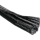 25 Feet - 1 inch Cord Protector Split Wire Loom Braided Cable Sleeve, Management and Organizer, Protectors for Television, Au