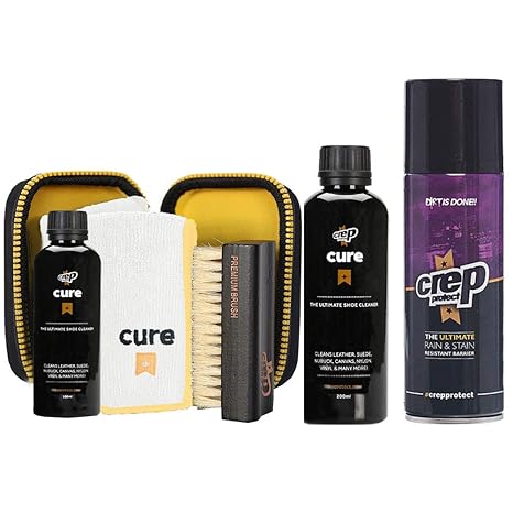 Crep Protect Cure Travel Kit, Cure Shoe Cleaner + Shoe Spray (Pk) with Free Gift Box