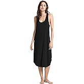 GYS Long Nightgown for Women - Viscose Made from Bamboo, Soft Sleeveless Sleep Shirt Summer Racerback Sleep Dress