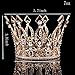 Stuffwholesale 4inch Height Floral Full Crown Rhinestone Crystal Tiara Bridal Wedding Hair Accessory (Rose Gold)