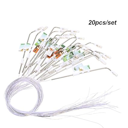 KKmoon 20pcs Model White Street Lights Layout Lamppost Railway Train Garden Playground Scenery Led Lamp Lighting 1:150 Scale 90mm