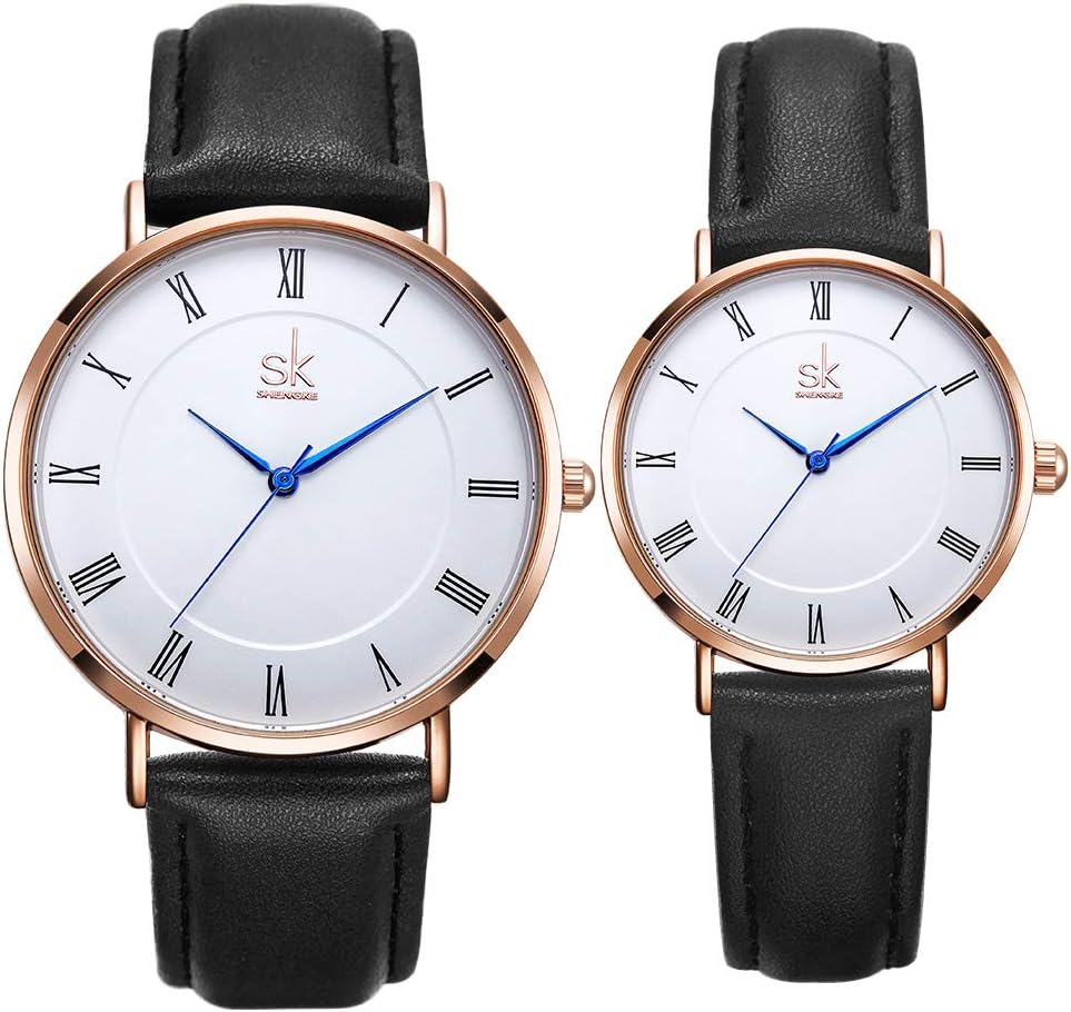 Couple Watches Anniversary Gifts Set Men Women Analog Wrist Watch