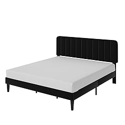 VECELO King Size Bed Frame with Upholstered