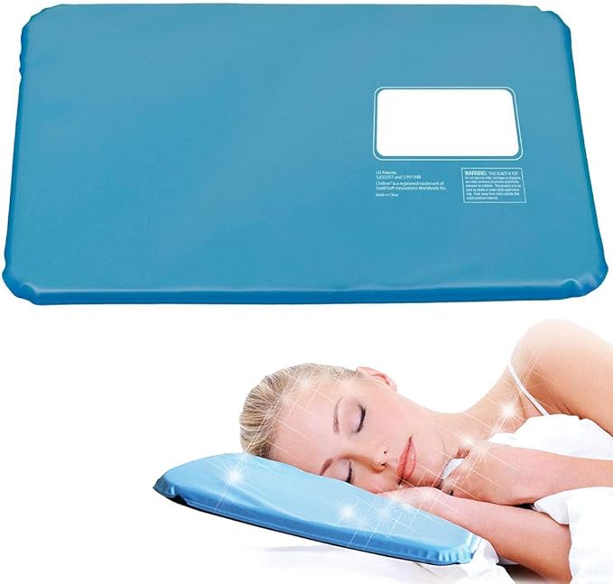 Cooling Gel Pillows for Night Sweats,Sleeping Pad Piillow Mat Cooling Gel Muscle Relief Tired
