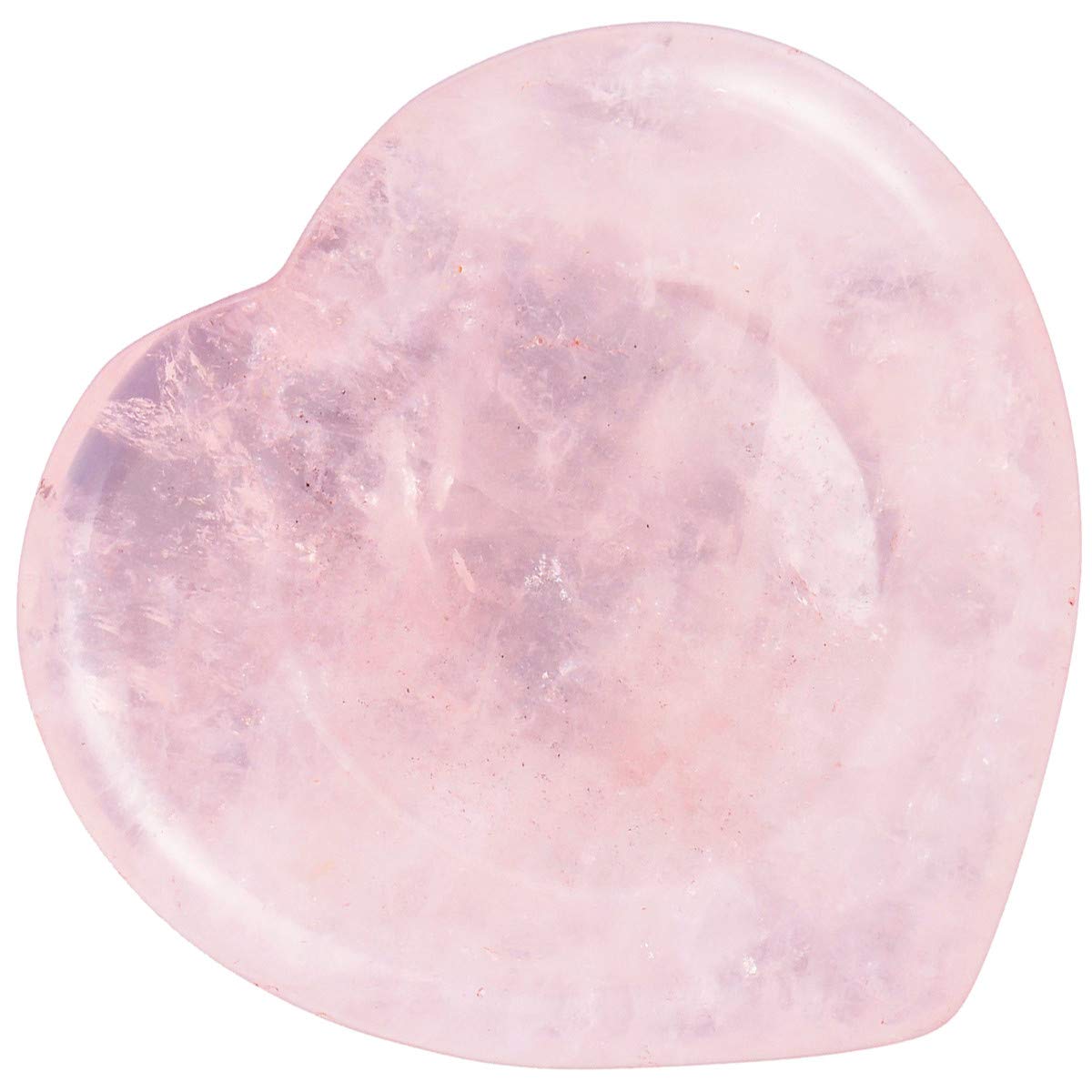 Nupuyai Rose Quartz Heart Thumb Worry Stone, Healing Crystal Pocket Palm Stone for Anxiety Stress Relief Reiki Therapy