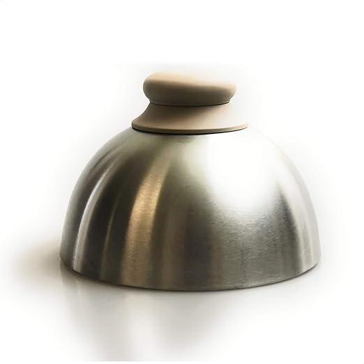 2x Schmelzglocke Aus Edelstahl - 22,5 Cm - Für Burger, Grillen, Käseschmelzen & Dämpfen