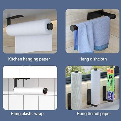 Buy Paper Towel Holder Wall Mount Kitchen Towels Organizer Paper Towel Holder Under Kitchen Cabinet 13 Inch Install Vertically Or Horizontally Black Online In Turkey B08kvymcdh