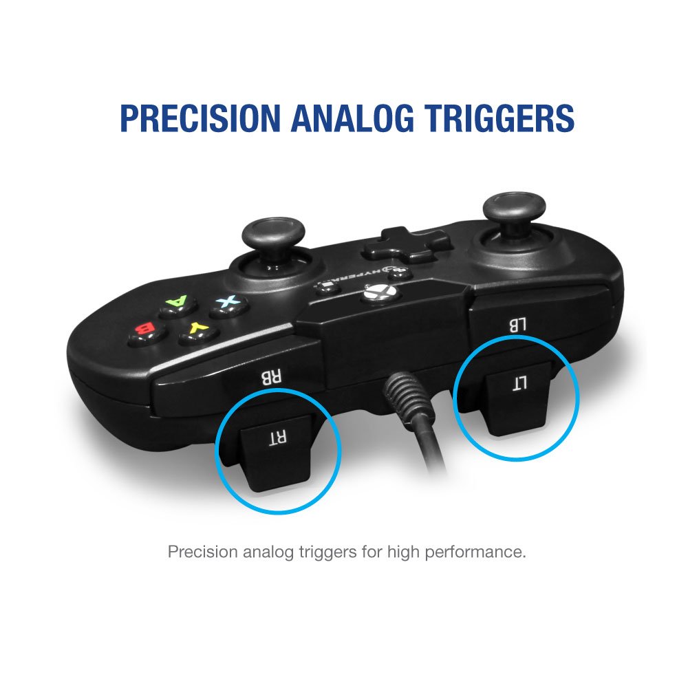 Hyperkin X91 Wired Controller for Xbox One/ Windows 10 PC (Black) - Officially Licensed by Xbox: Video Games