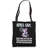 Aries Zodiac Sign Girl Aries Horoscope Astrology Tote Bag