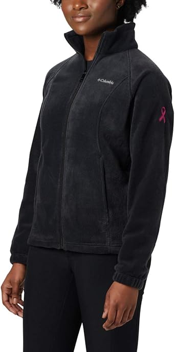 columbia pink fleece jacket breast cancer
