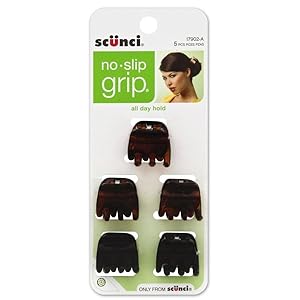 SCUNCI No-Slip Grip Clips, 5 Ea (Pack of 2)