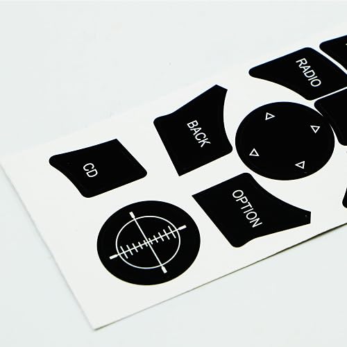 IDrive Button Decal Sticker Repair Kit For 2009-2011 BMW 3 Series E90/E93 – Center Console Trim, Black PVC