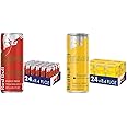 Red Bull Red and Yellow Edition Watermelon and Tropical Energy Drink Bundle, 8.4 Fl Oz, 48 Cans