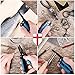 Multifunction Multitool Pliers and Saw - Compact Portable Mini Purpose Multi Tool Set Kit for Every Day - Locking Tactical Multi-Function Tool with Black Coating and Blue Handles - Grand Way 104021