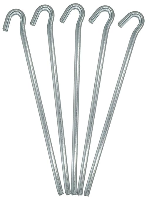fiXte® Steel Tent Peg Heavy Duty, 230 x 4.5 mm (9 inch) Pack of 8