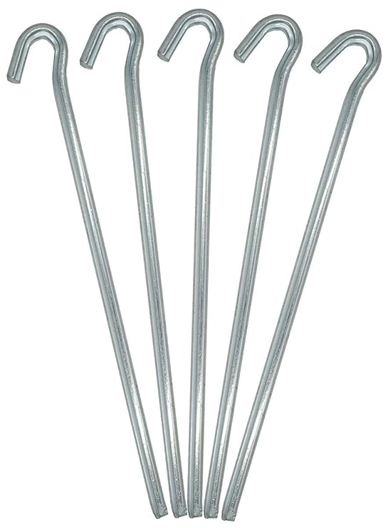 fiXte® Steel Tent Peg Heavy Duty, 230 x 4.5 mm (9 inch) Pack of 8