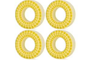 RCJUMPANT 2.2 tire Inserts,4PCS 2.2" Tires Silicone Rubber Insert Foam Waterproof for 132-134mm (5.25" OD) 2.2" Tires (Yellow)