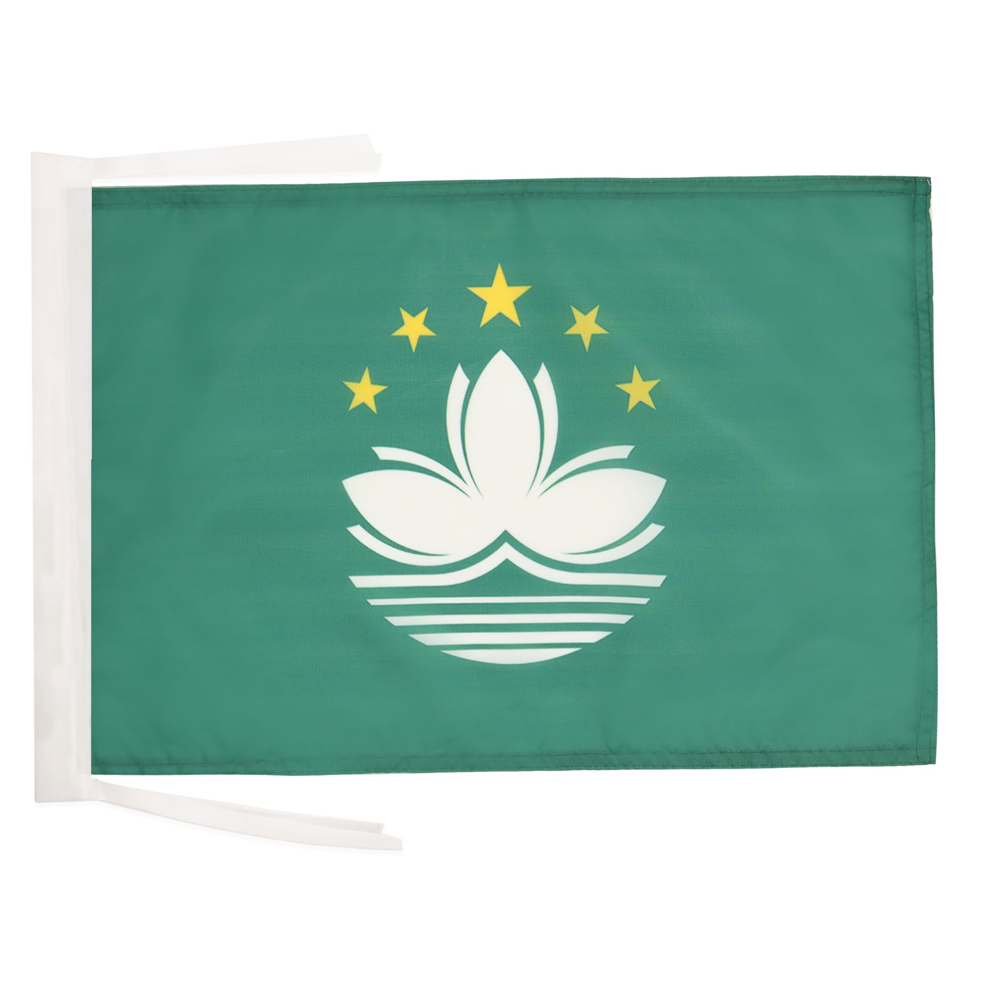 AZ FLAG - Macau Flag - 18'' x 12'' - 100% Polyester Macanese Small Banner with Two Cords - Fade Resistant - Vivid Colors - 18x12 in - 45x30 Cm โ image 1