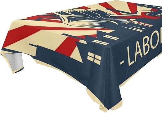 Amazon Com Jojogood Modern Tablecloth Labor Day Propaganda Table