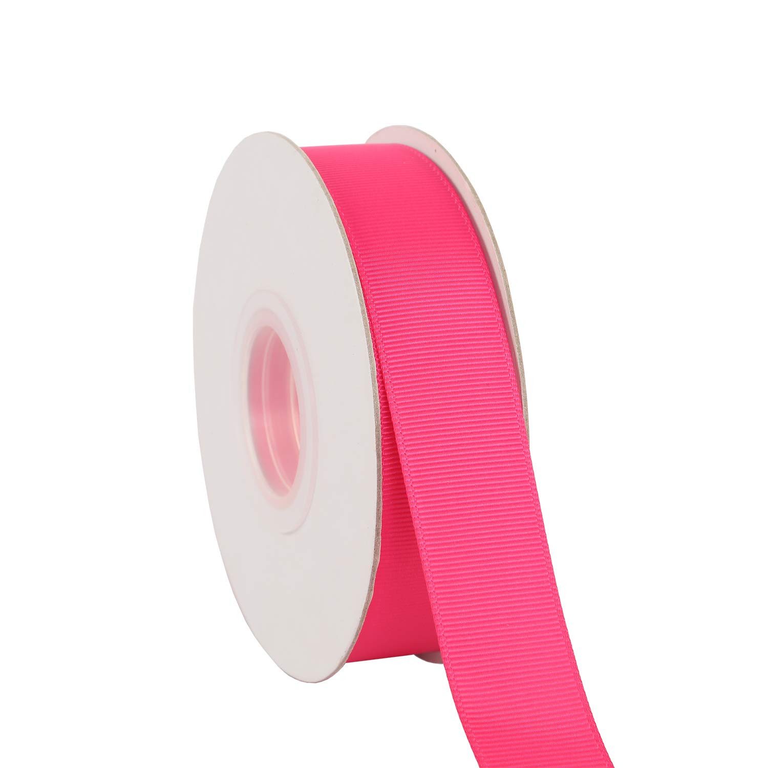 Ribbonitlux 25mm Wide Solid Grosgrain Ribbon 22 Meters (176-Fuchsia, Set for Gift Wrapping, Party Decor, Sewing Applications, Wedding and Craft