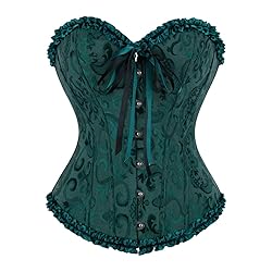 frawirshau Women's Lace Up Boned Overbust Corset