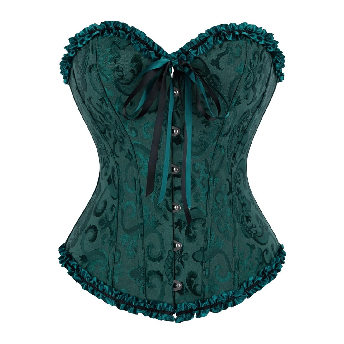 frawirshau Women's Lace Up Boned Overbust Corset