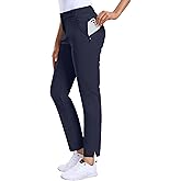Hiverlay Womens Golf Pants Stretch Work Ankle Pants with Pockets Quick Dry Straight Business Casual Hiking Pants