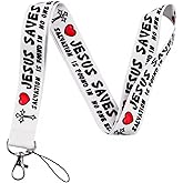 Jesus Saves Salvation Is Found In No One Else Christ God Christian Christianity Holy Cross Crucifix Catholic Bible Church Faith Pray 17.7" Neck Lanyard Keychain Holder ID Badge Mobile Phone Pin Strap