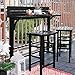 MIYU Furniture 3-piece Balcony Bar – Onyx