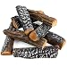 Barton Fireplace Decoration Petite Ceramic Wood, Gas Fireplace Log Set, 10 Piece Set