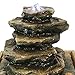 Sunnydaze Cascading Rocks Tabletop Fountain with LED Lights, 12 Inch Tall