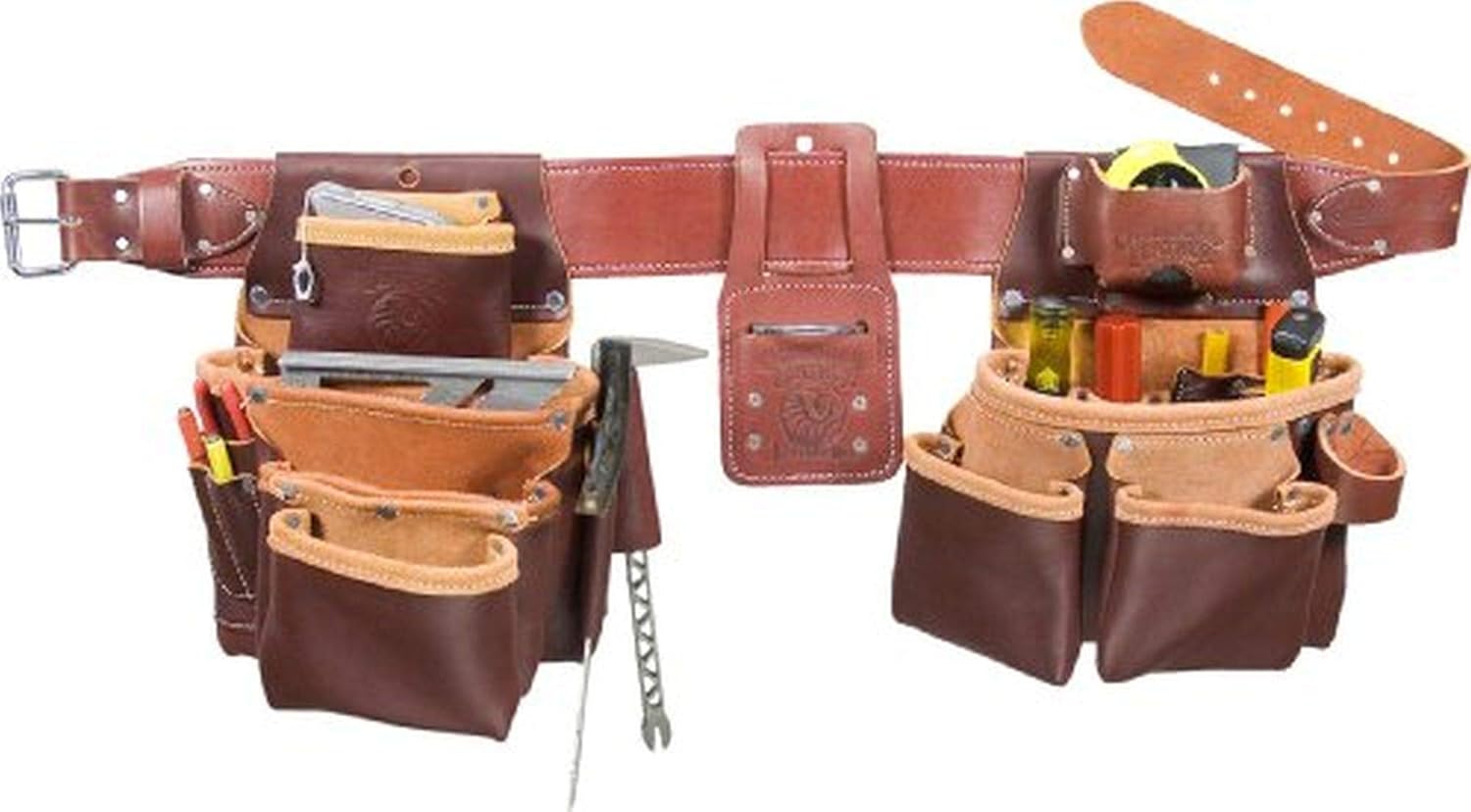 Best Occidental Leather Green Building Framer Tool Belt Set