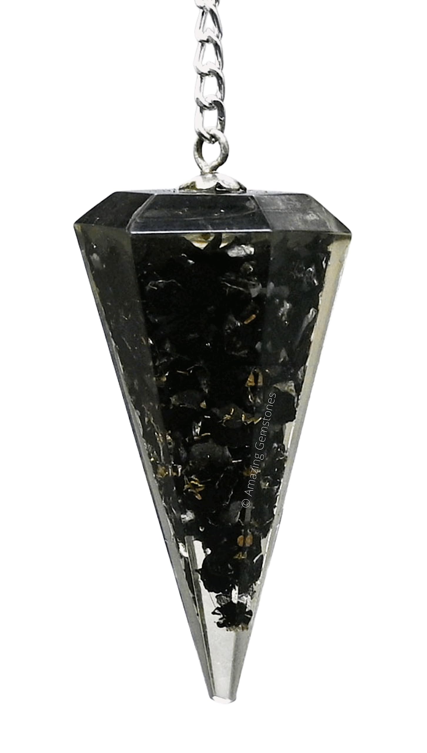 Amazing Gemstone Shungite Orgone Crystal Pendulums