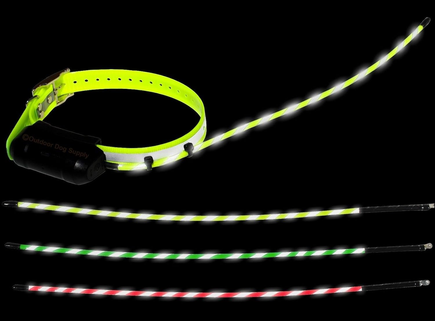 Outdoor Dog Supply Reflective Glow Tuff Long Range Collar Antennas for The Garmin