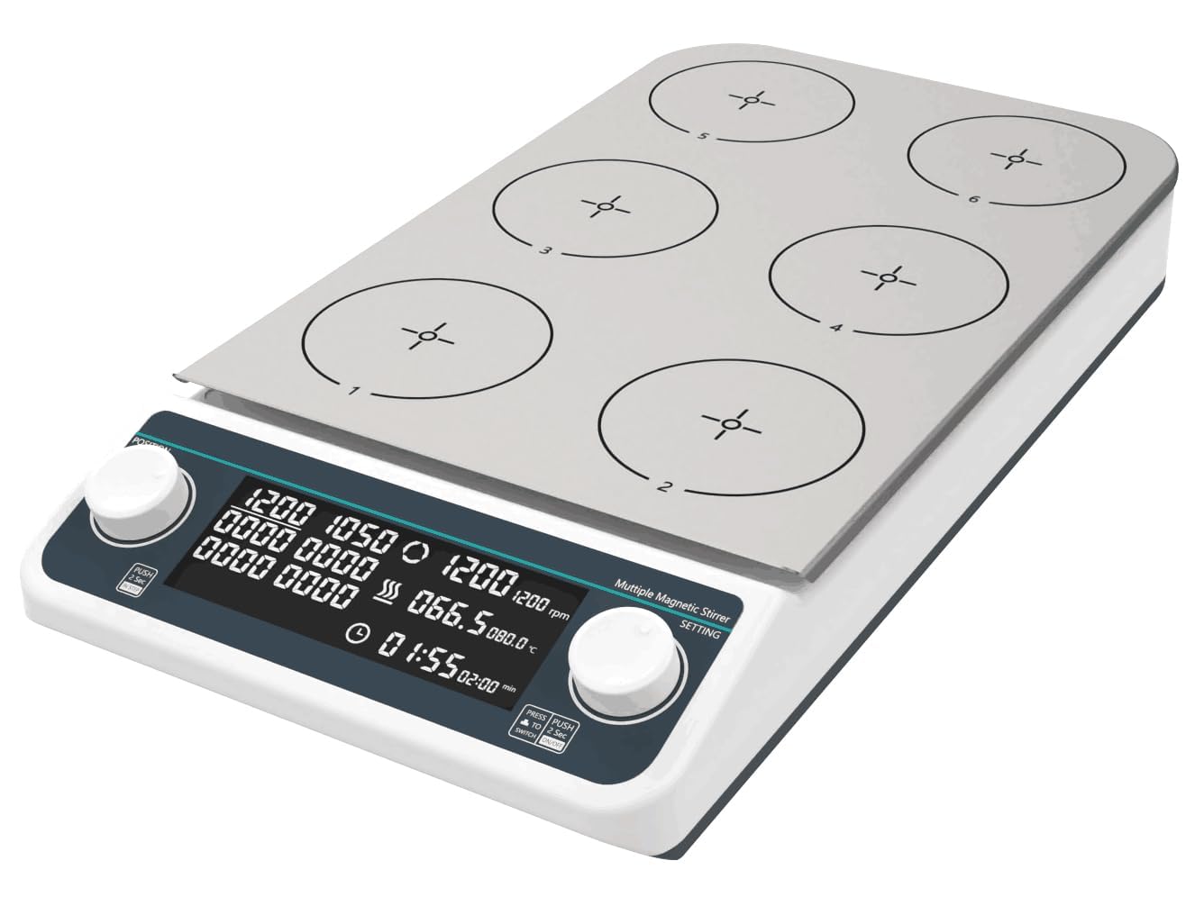 QIUSUO Multi-Position Hot Plate Stirrer Digital