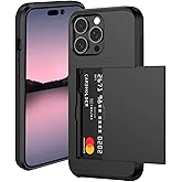 YrissAriiy Compatible with iPhone 11 Pro Max Case with Card Holder, Silicone Card Slot case, Soft, Shockproof, Credit Card Protective Cover for iPhone 11 Pro Max Black