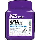 New Chapter Elderberry Gummies for Adults & Kids (2+), USDA Organic 64x Concentrated Elderberry for Immune Support, Great-Tasting Whole-Food Gummies, Vegan & Non-GMO - 60 ct