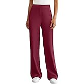 DLOODA Womens Dress Work Pants Wide Leg Business Casual Slacks Stretchy High Waist Comfy Trousers with Pocket