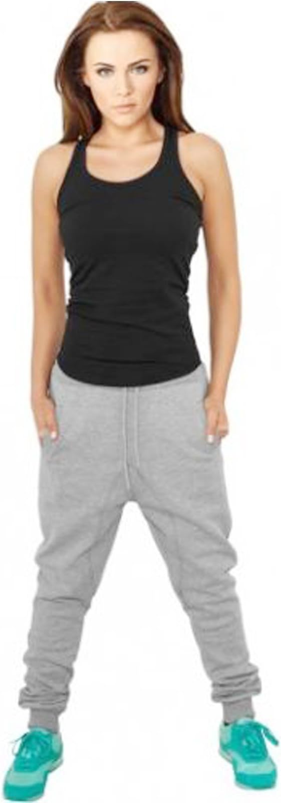 Minni Rossa Ladies Womens New Cotton Sweatpants Drop Crotch Sportswear Casual Jogger Bottoms Gym