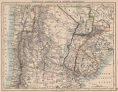 Amazon Com Uruguay Paraguay Norte Argentina River Plate States Chile Johnston 1895 Mapa Antiguo Mapa Antiguos Mapa De La Vendimia Mapas Impresos De America Del Sur Home Kitchen