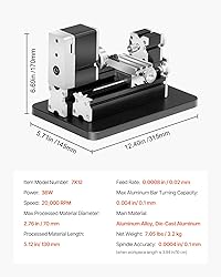VEVOR Didactical Mini Metal Lathe Machine, 2.76 x