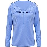 Chemo Port Shirts for Women 2 Side Snaps Long Sleeve Wear Post Surgery Recovery Tee Snap Tear Away Side Zippers Off Shirt