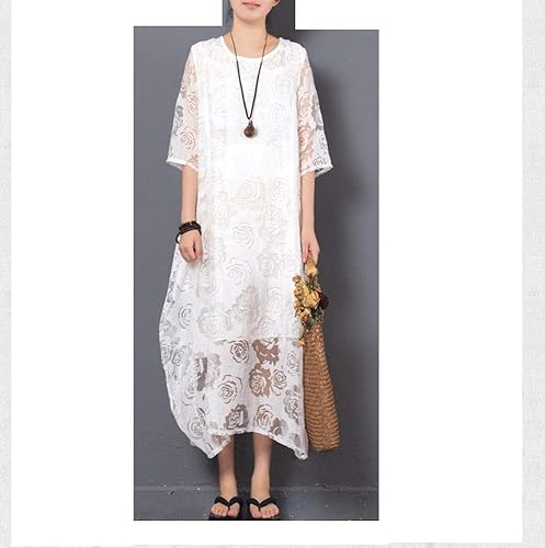 Amazon Co Jp Leesin レース ワンピース レディース 花柄 総レース ドレス 体型カバー 着痩せ パーティー 二次会 結婚式 ワンピース シルエット セクシー 透け感 結婚式 カジュアル 長袖 膝丈 Aライン 披露宴 謝恩会 ジュエリー